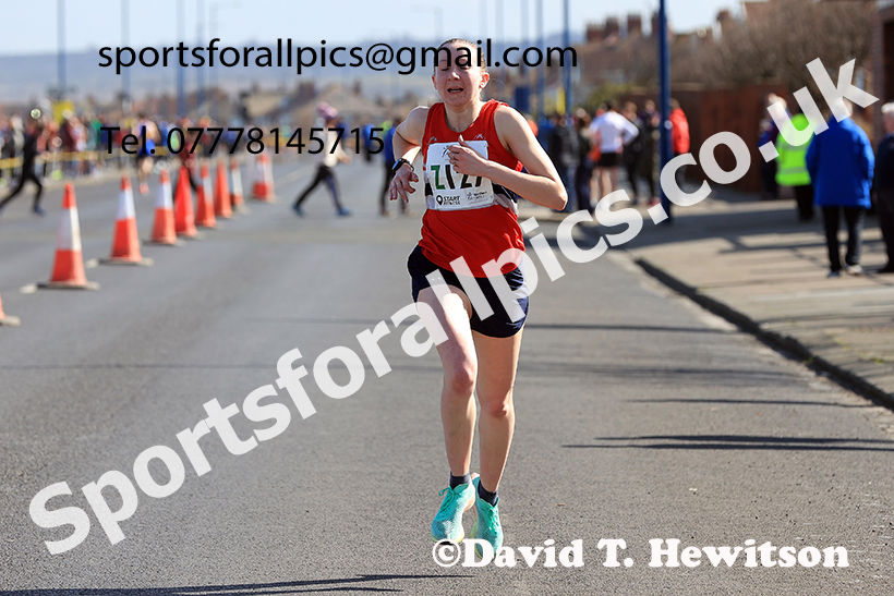 Senior womens Northern 6 Stage Road Relay, 2025 Northern 12 and 6 Stage Road Relays and Junior 5k, Redcar. Photo: David T. Hewitson/Sports for All Pics